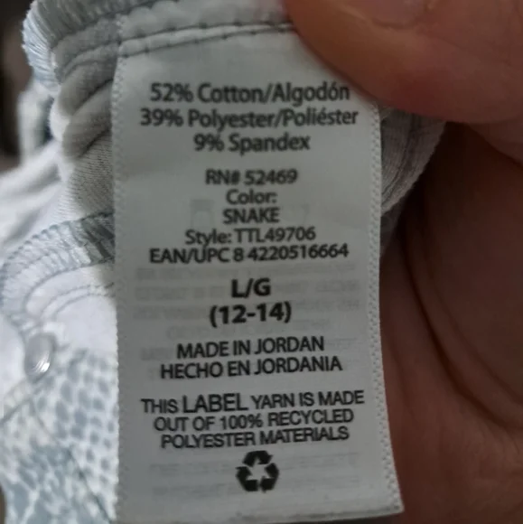 Snake Print Jeggings/jeans Time And Tru Size Large 12 To 14 - Picture 5 of 5